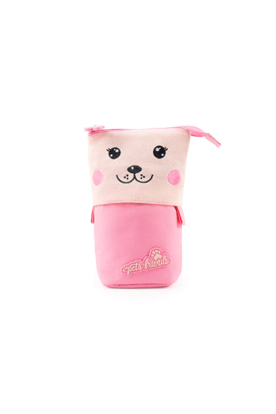 Bolsa Vertical Dog Person Pink Furry