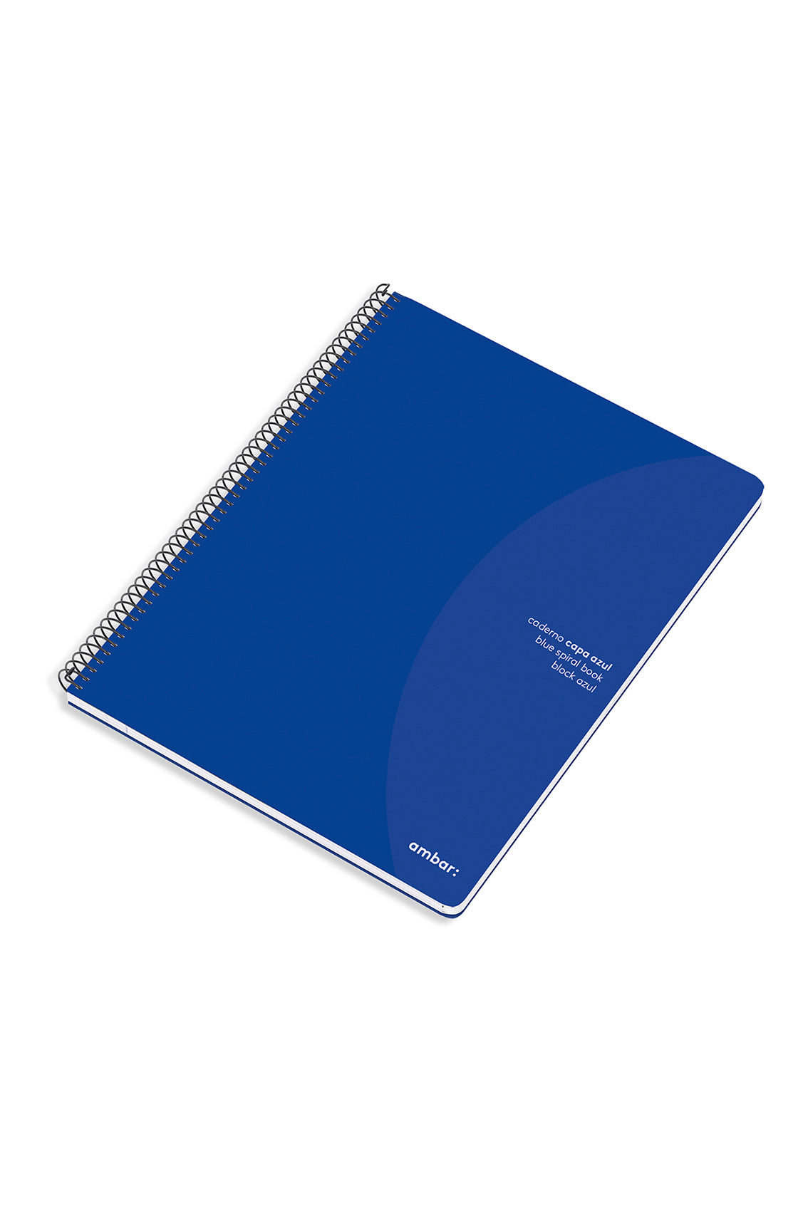 Caderno Espiral Ambar A4 Capa Azul Quadriculado