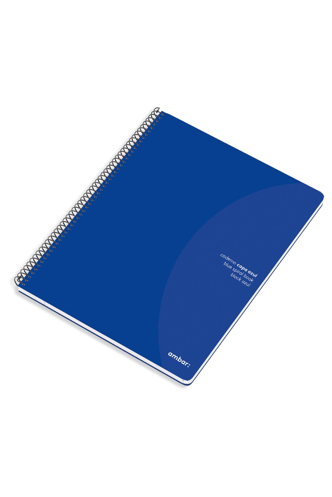 Caderno Espiral Ambar A4 Capa Azul Liso