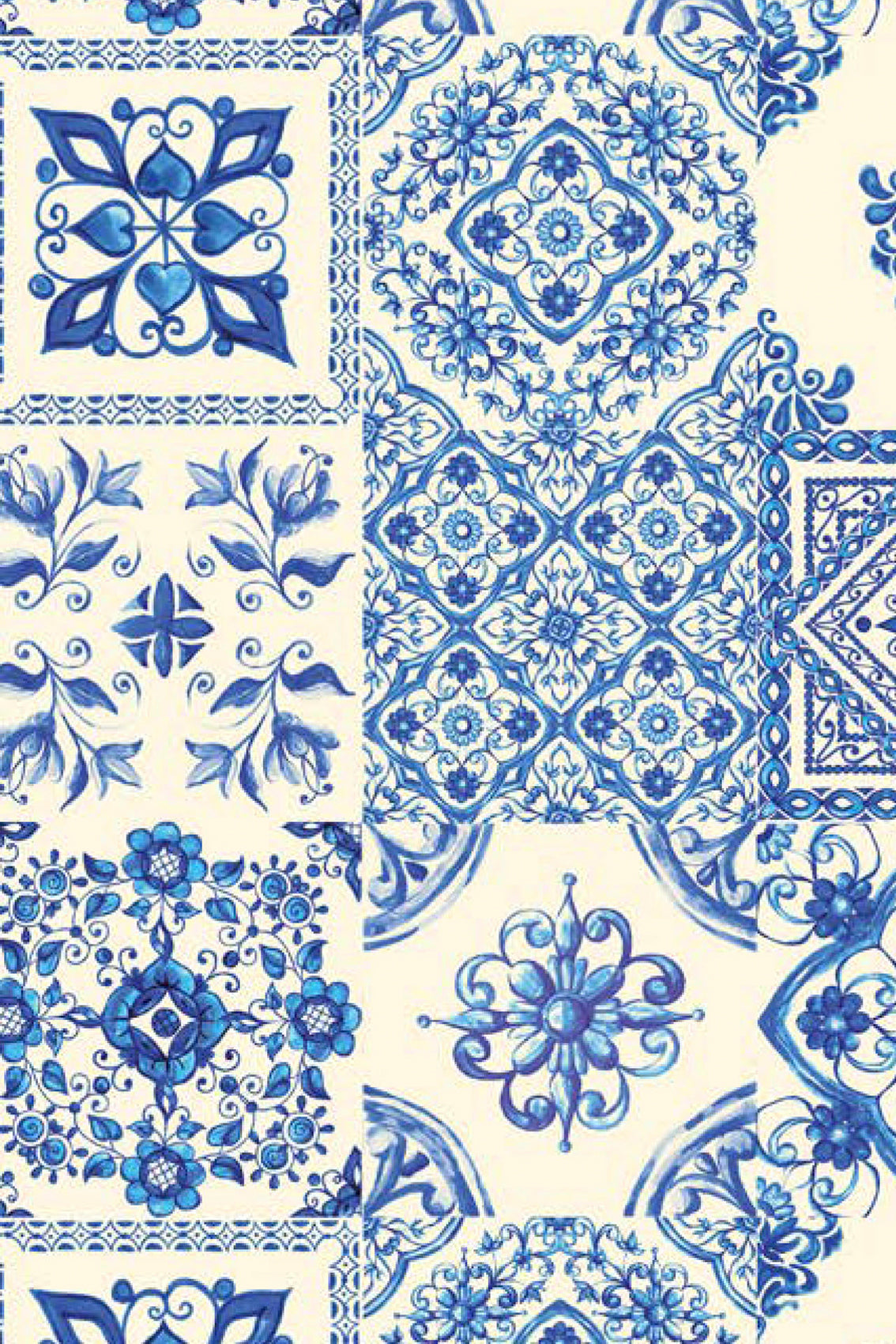 Resma de 25 Folhas de Papel Vintage Azulejo C80/018