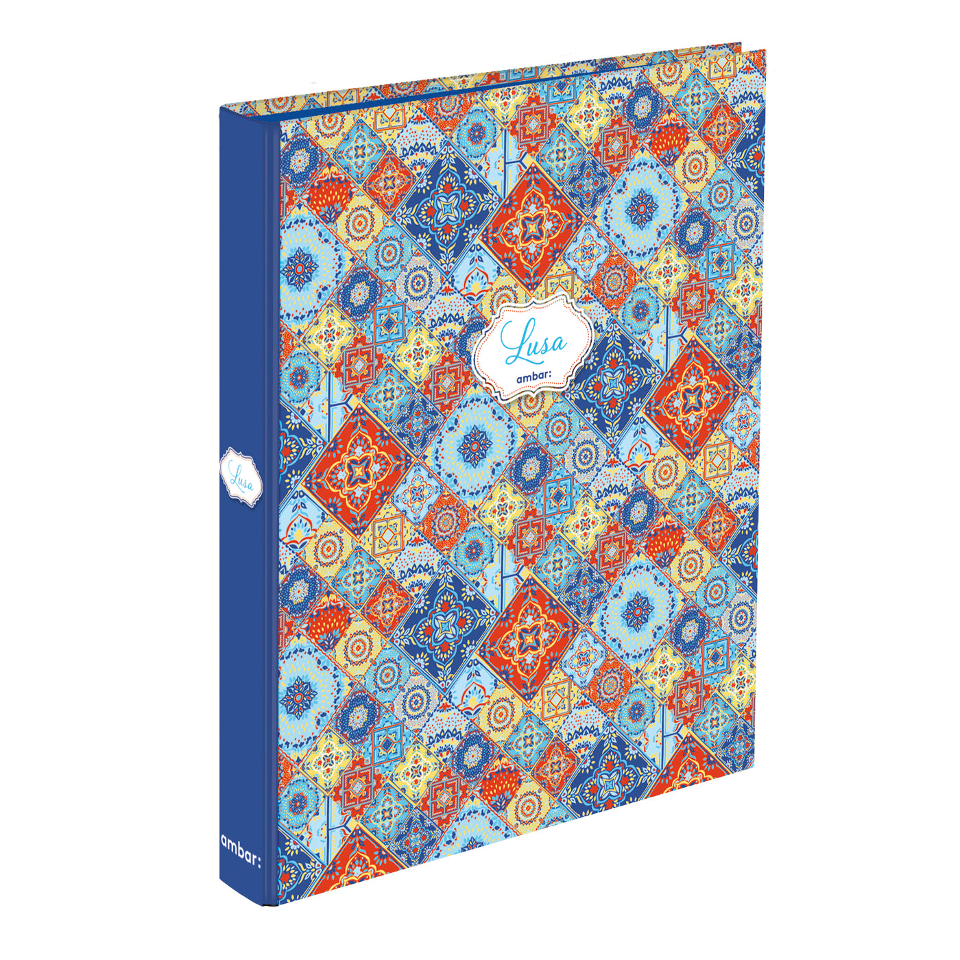 Capa A4 4 Argolas Lombada Estreita Lusa Tile