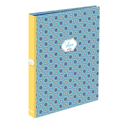 Capa A4 4 Argolas Lombada Estreita Lusa Tile