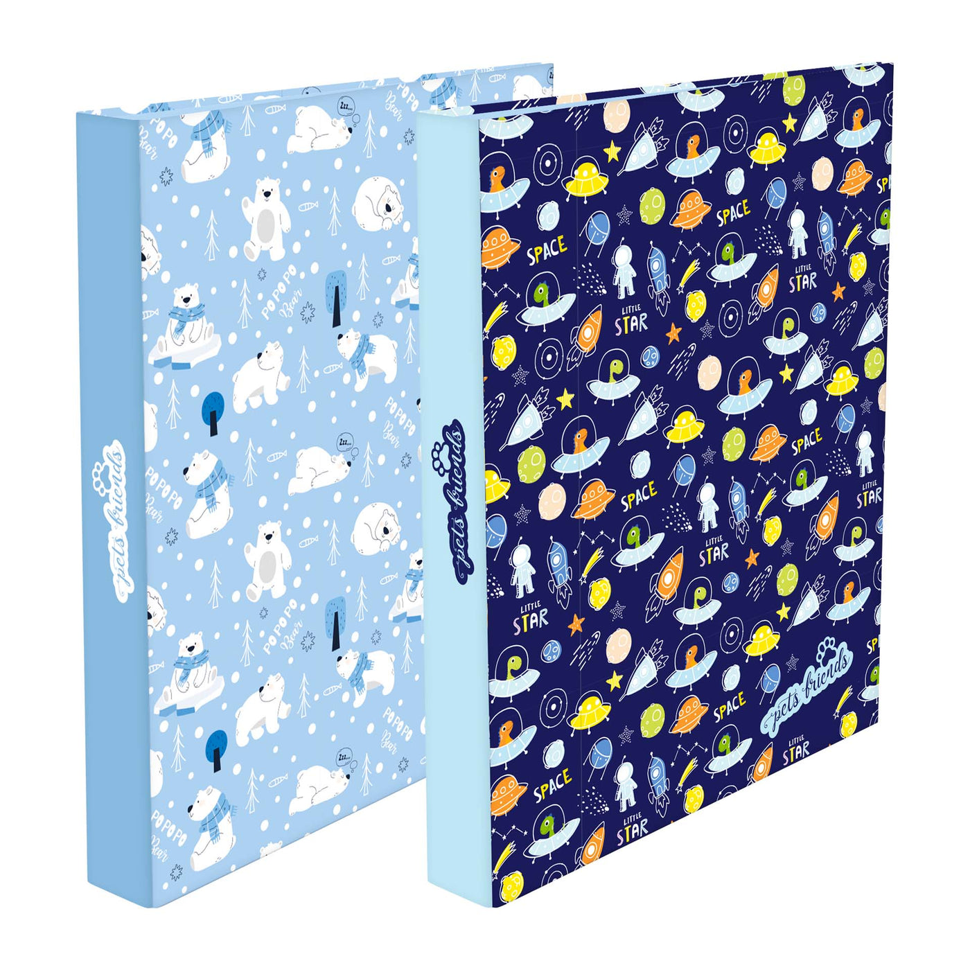 Capa A4 2 Argolas Lombada Estreita Pets World Boy