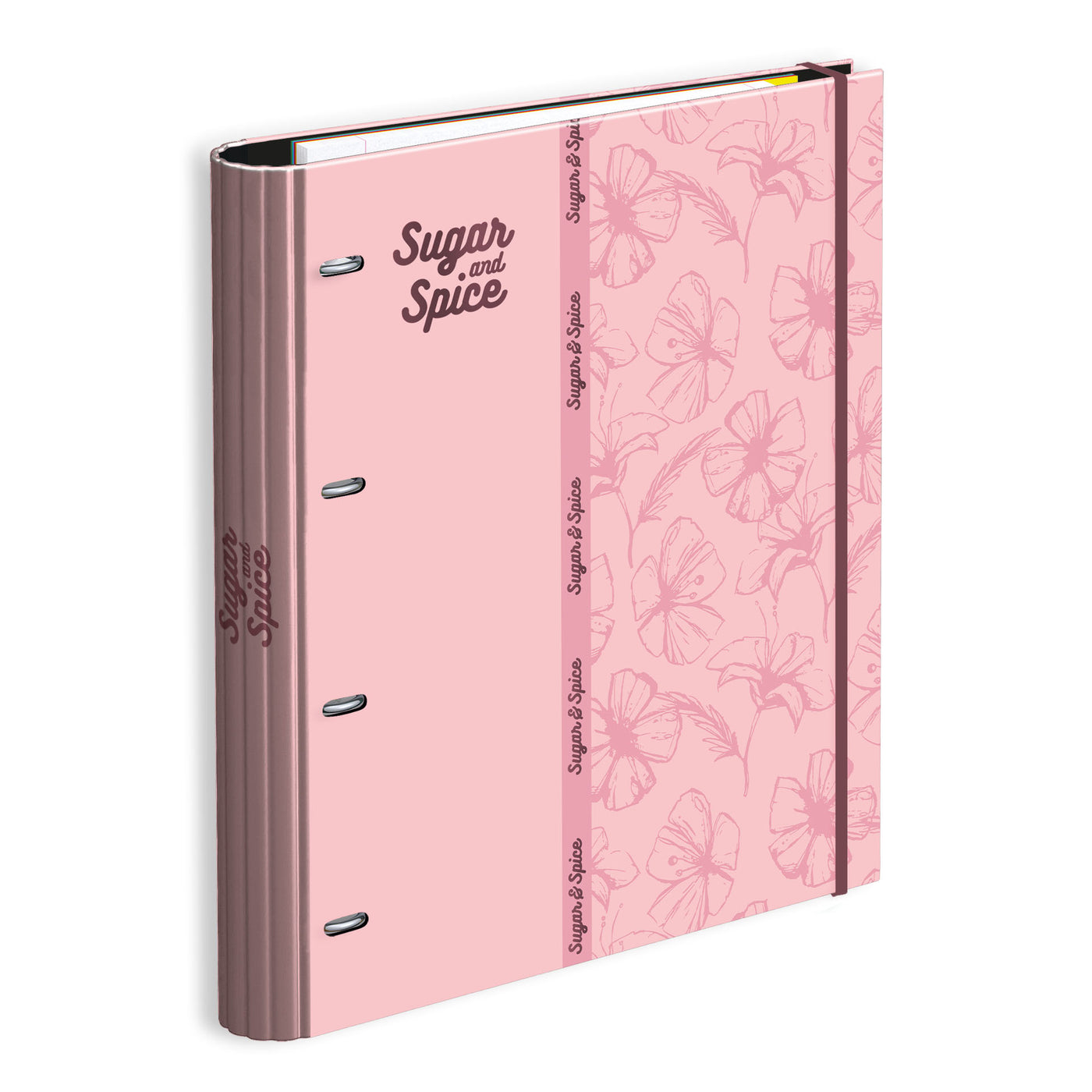 Capa A4 4 Argolas Lombada 7Vincos Rec+Ind Sugar&Spice