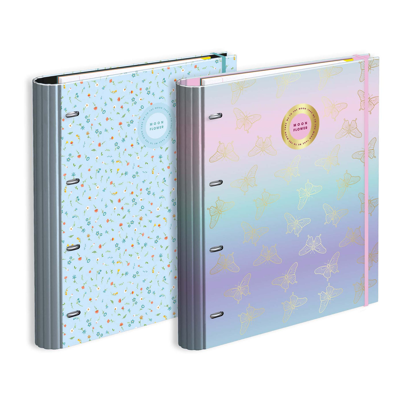 Capa A4 4 Argolas Lombada 7Vincos Rec+Ind Teen Moonflower