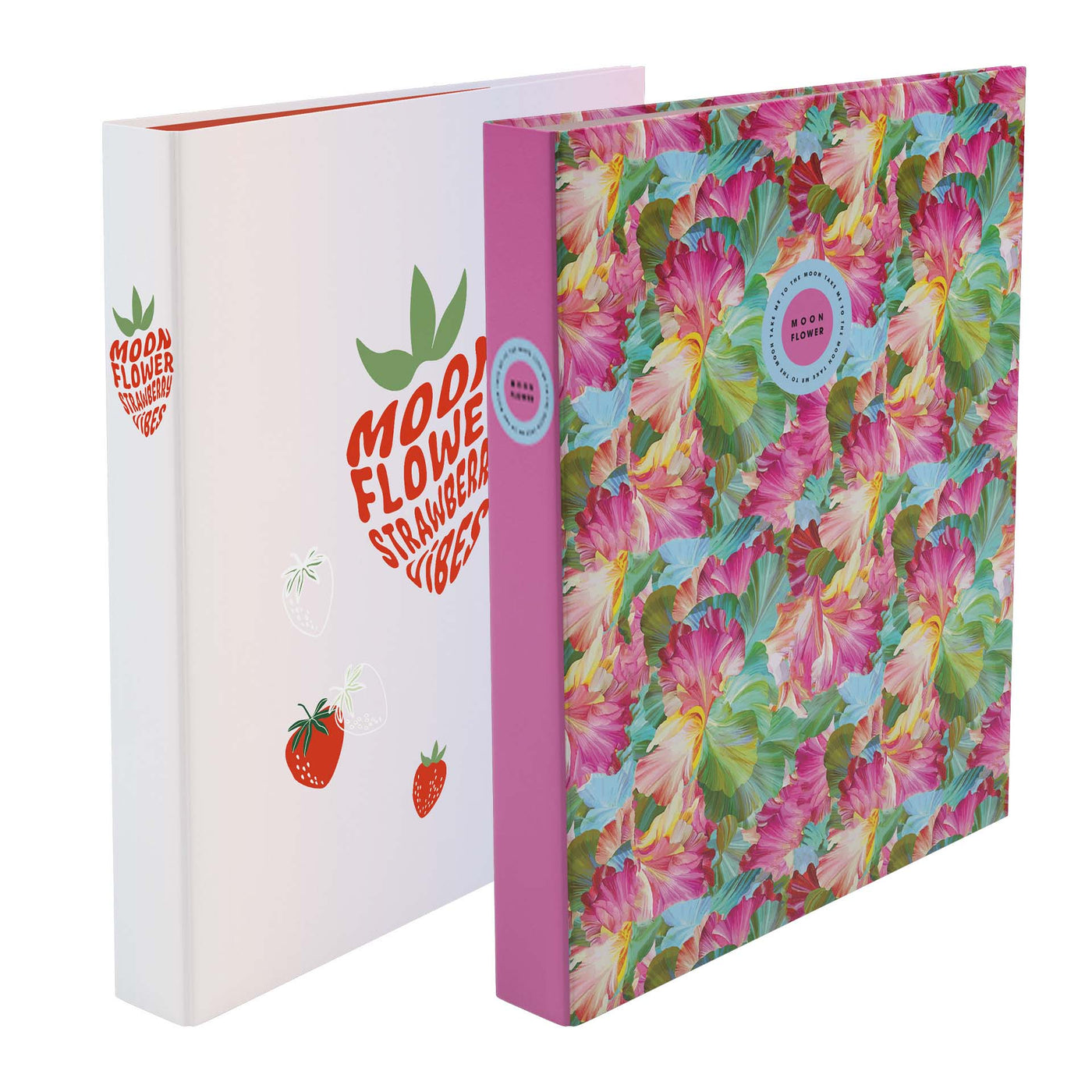 Capa A4 2 Argolas Lombada Estreita Teen Moonflower
