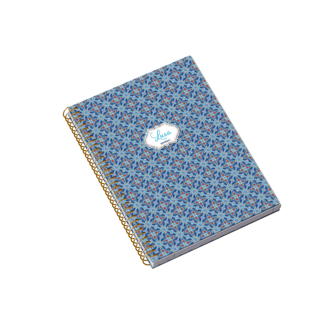 Caderno Espiral Capa Dura A5 120F 70G Lusa Tile Pautado