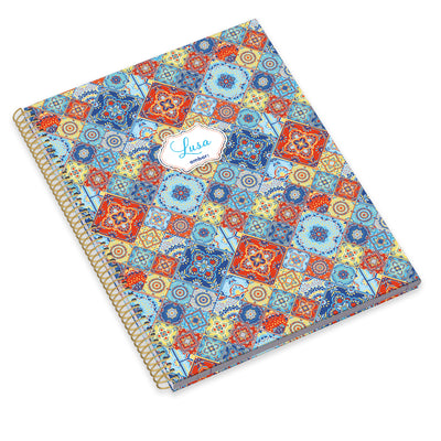 Caderno Espiral Capa Dura A4 120F 70G Lusa Tile Pautado