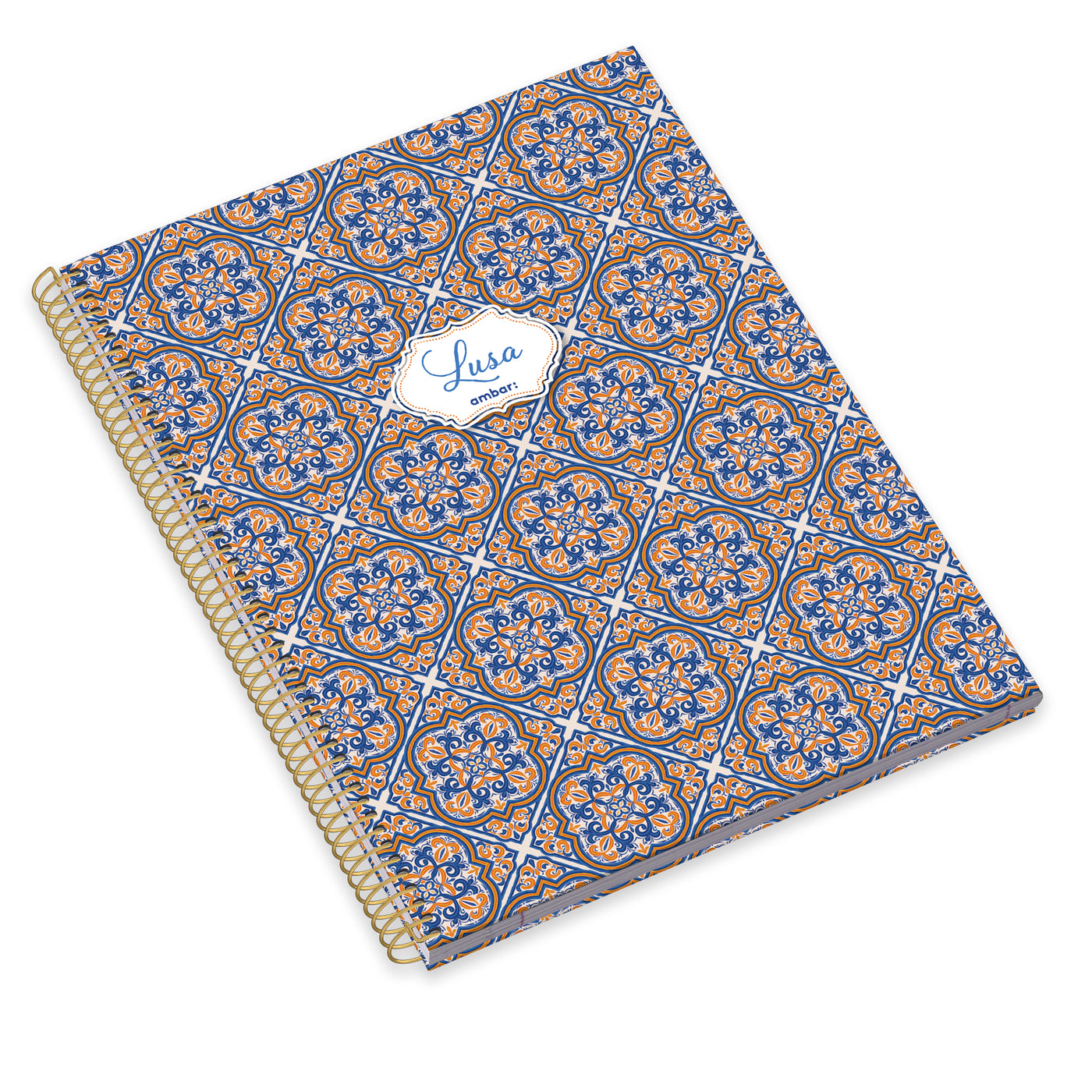 Caderno Espiral Capa Dura A4 120F 70G Lusa Tile Pautado