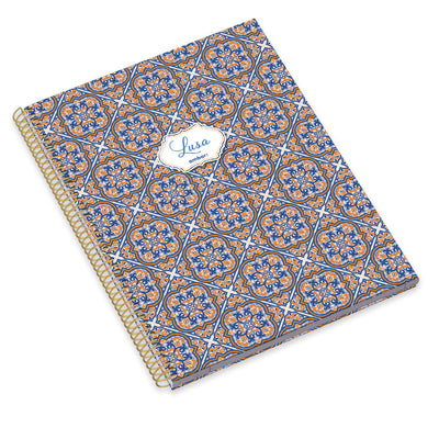 Caderno Espiral Capa Dura A4 120F 70G Lusa Tile Pautado
