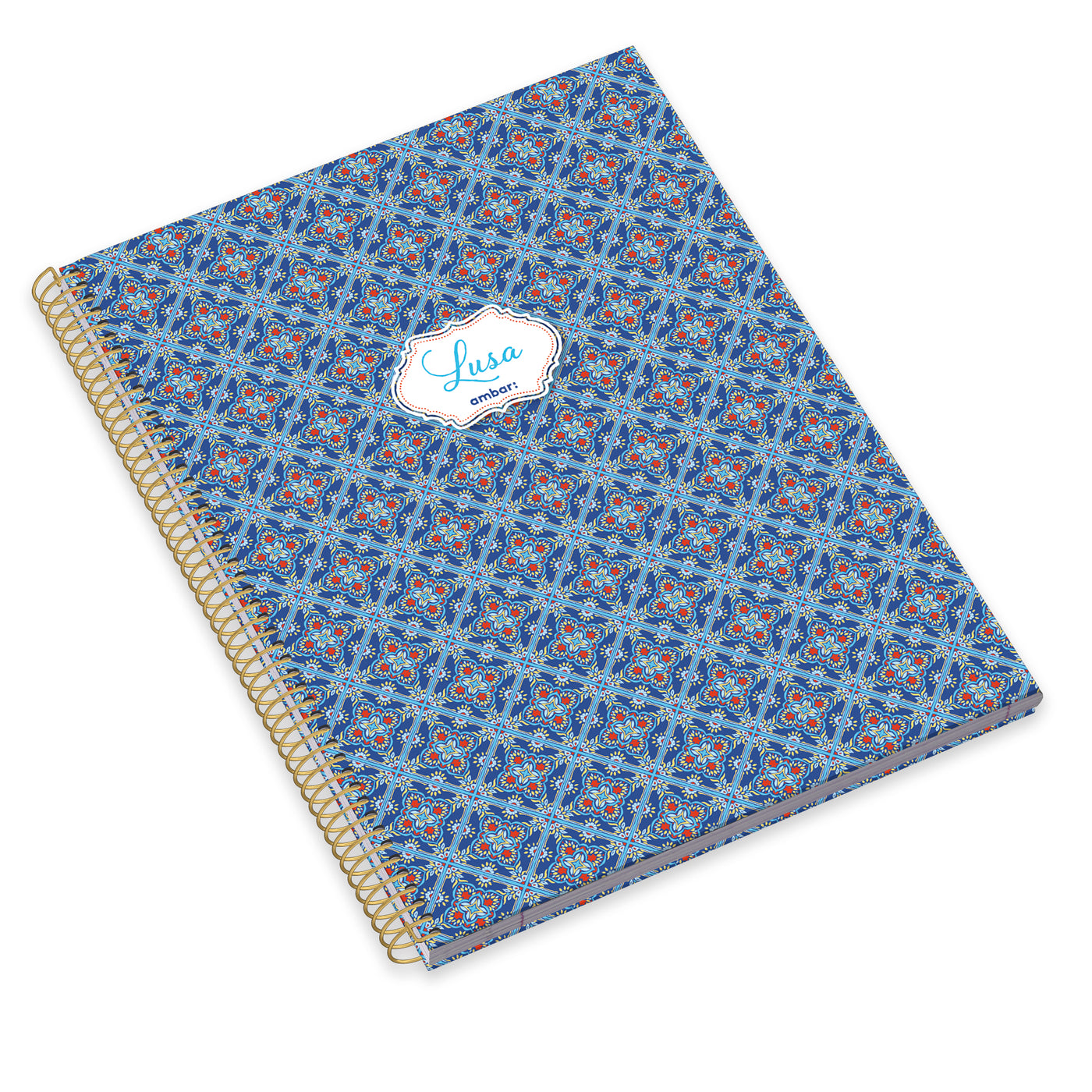 Caderno Espiral Capa Dura A4 120F 70G Lusa Tile Pautado