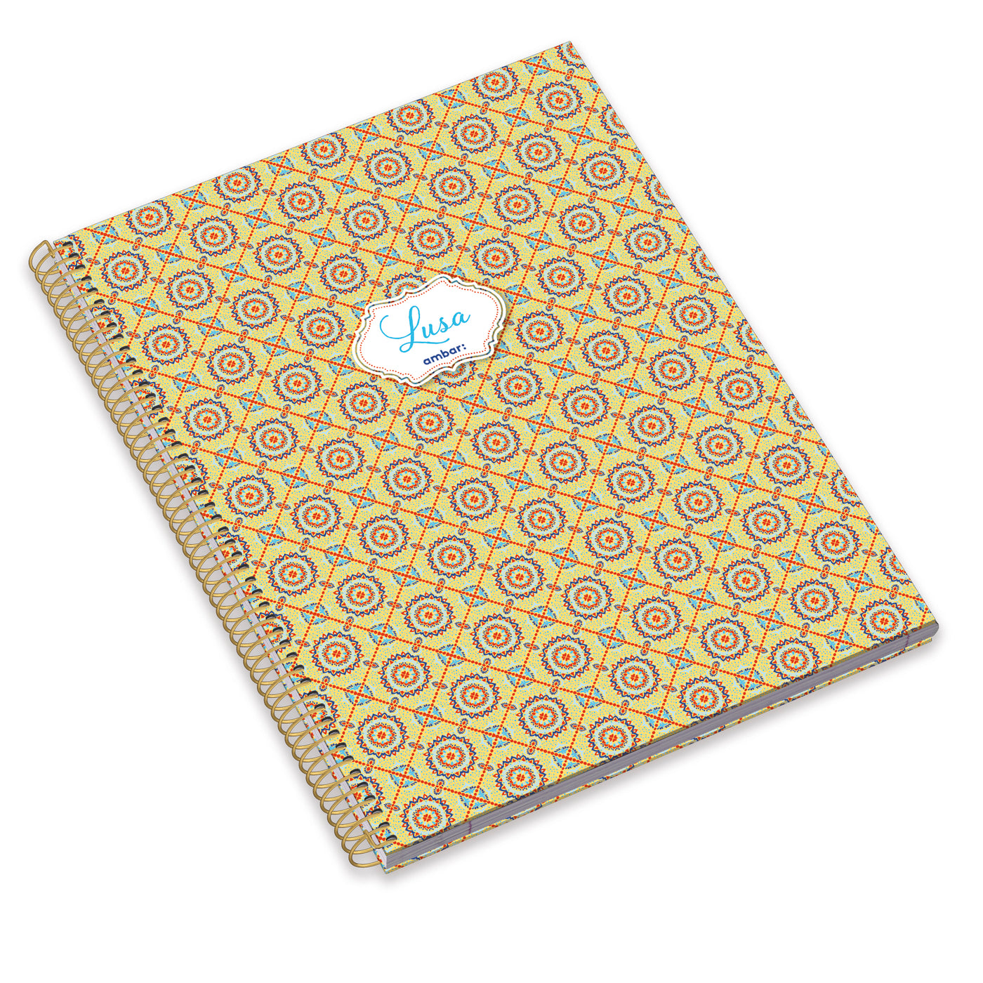 Caderno Espiral Capa Dura A4 120F 70G Lusa Tile Pautado