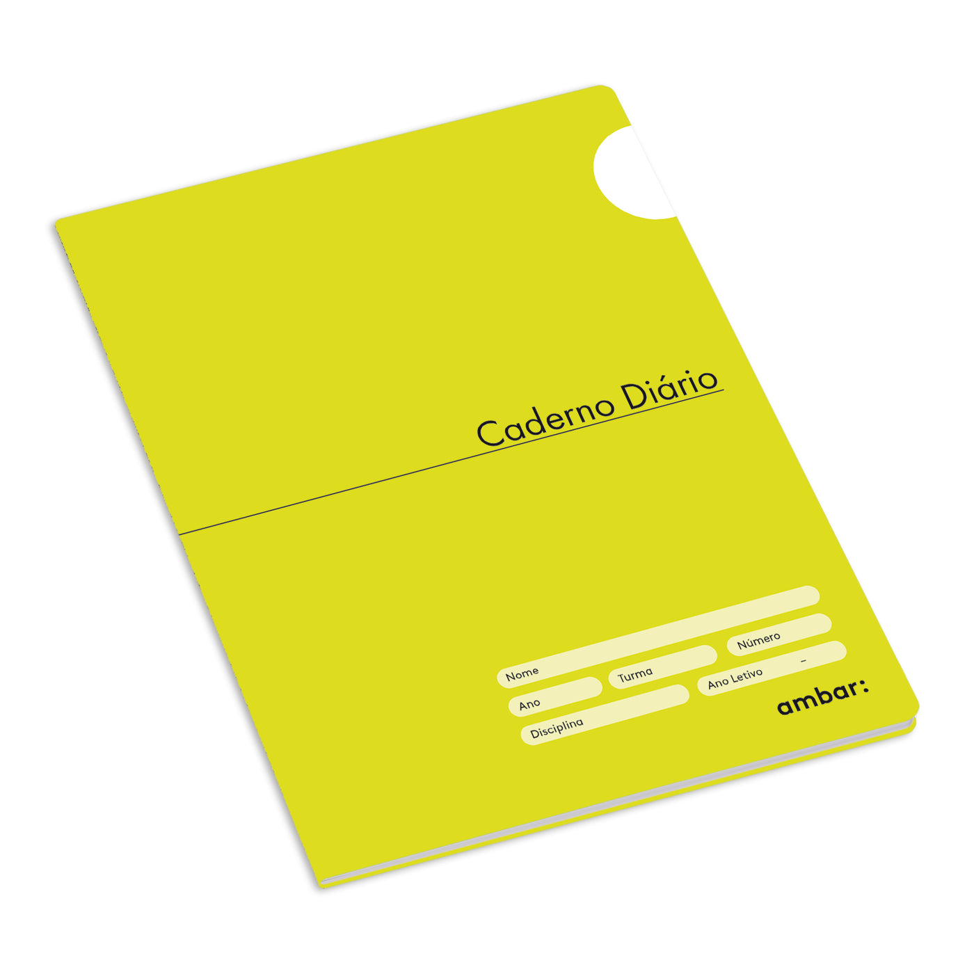 Caderno Agrafado Liceal 36F Ambar School Liso