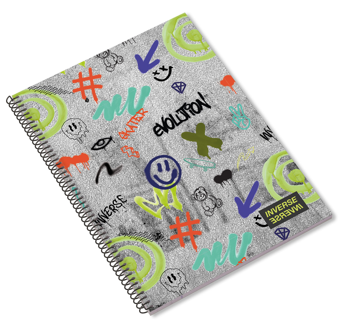 Caderno Espiral A4 80F Teen Inverse Quadriculado 24