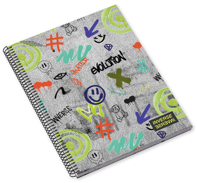 Caderno Espiral Capa Dura A5 80F 90G Teen Inverse Pautado 24