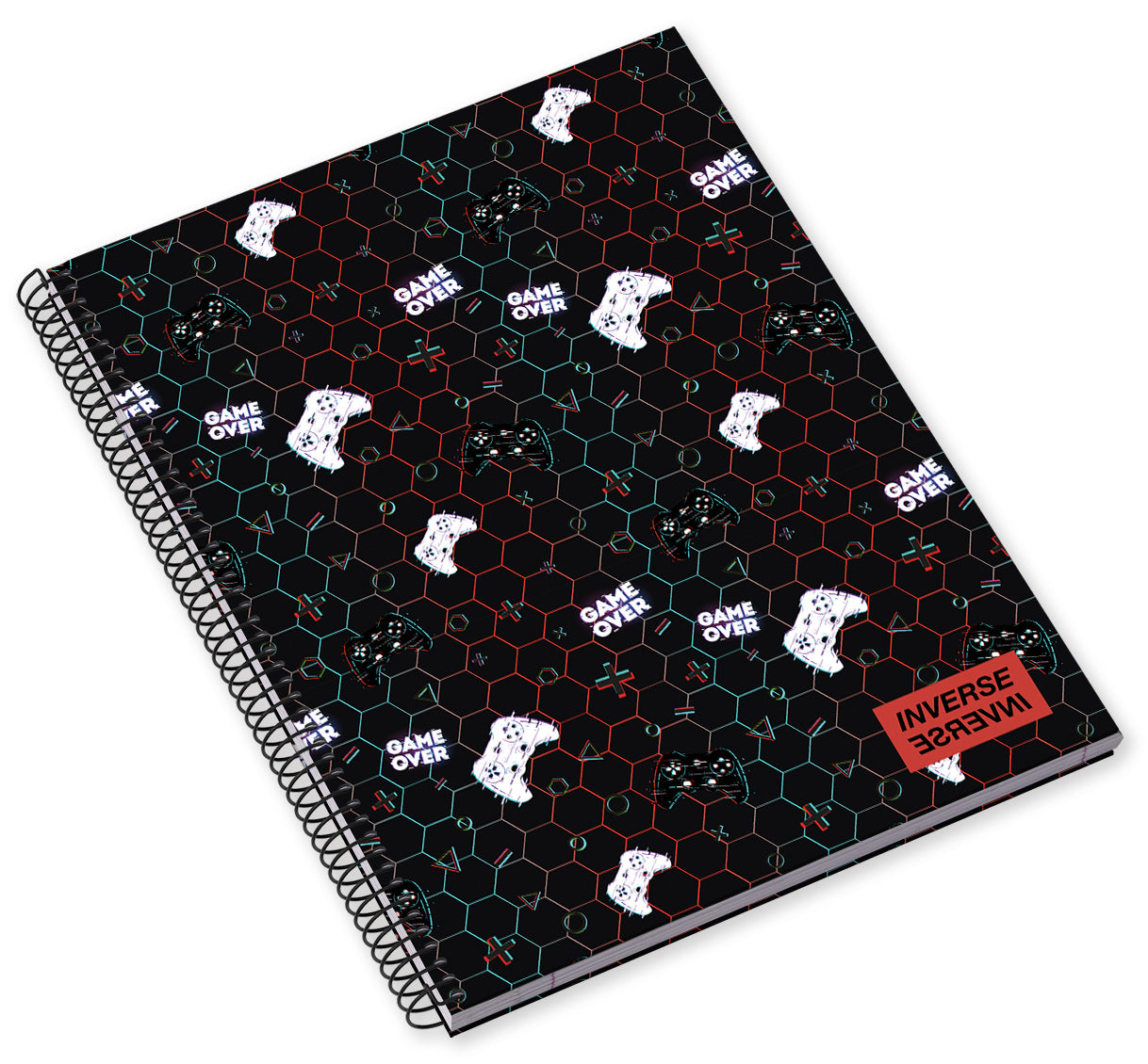 Caderno Espiral Capa Dura A5 80F 90G Teen Inverse Pautado 24