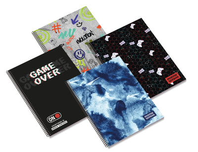 Caderno Espiral Capa Dura A4 80F 90G Teen Inverse Pautado 24