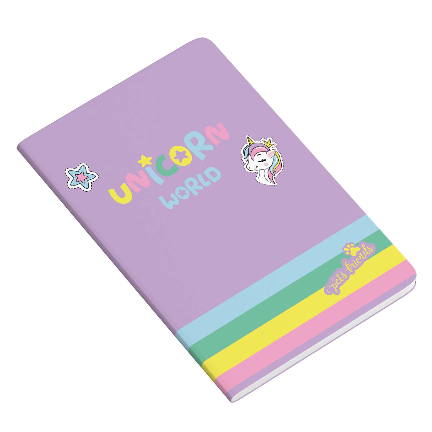 Caderno Agrafado PP A4 48F 90G Pets World Pautado