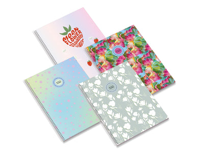 Caderno Espiral A5 80F Teen Moonflower Pautado 24