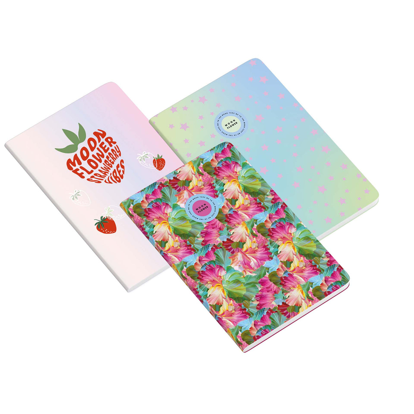 Caderno Agrafado PP A5 48F 90G Teen Moonflower Pautado