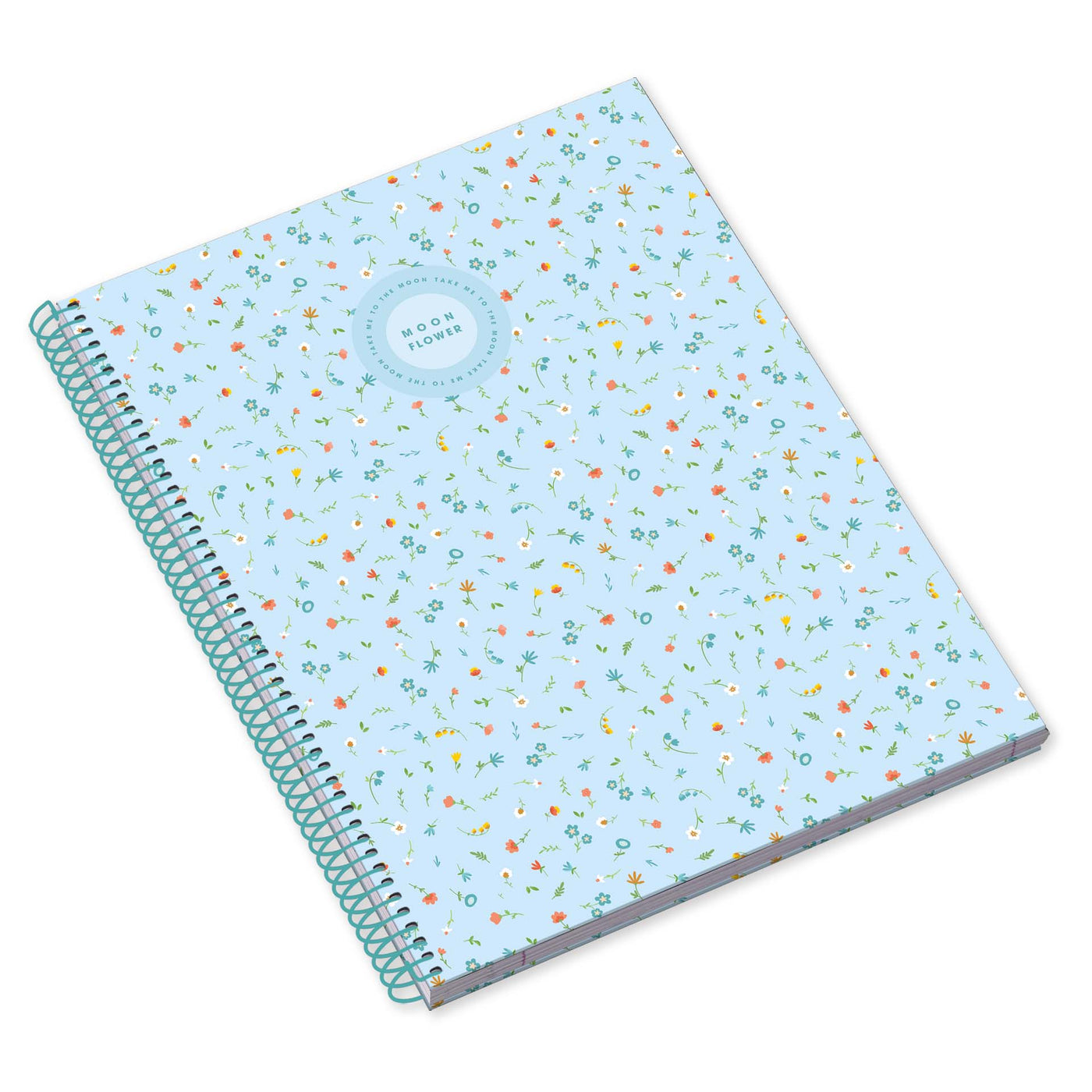 Caderno Espiral Capa Dura A5 80F 90G Teen Moonflower Pautado