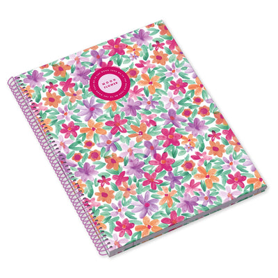 Caderno Espiral Capa Dura A5 80F 90G Teen Moonflower Pautado