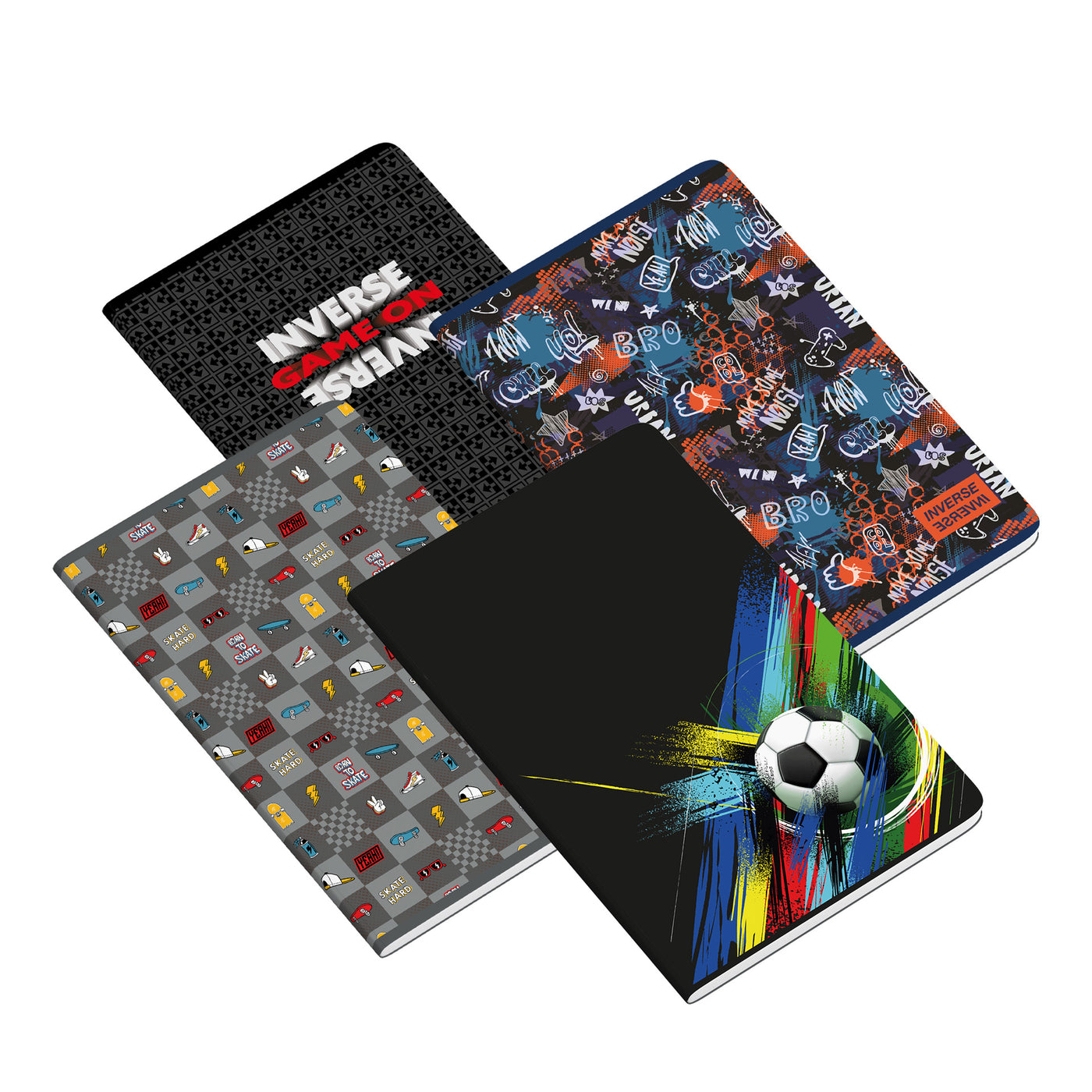 Caderno Agrafado PP A4 48F 90G Teen Inverse Pautado