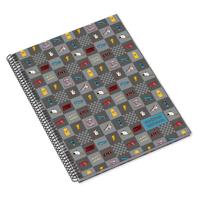 Caderno Espiral Capa Dura A4 80F 90G Teen Inverse Pautado