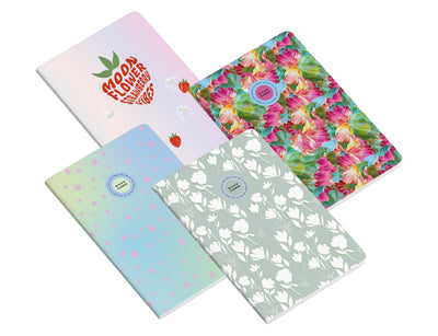 Caderno Agrafado A4 48F 90G Teen Moonflower Pautado 24