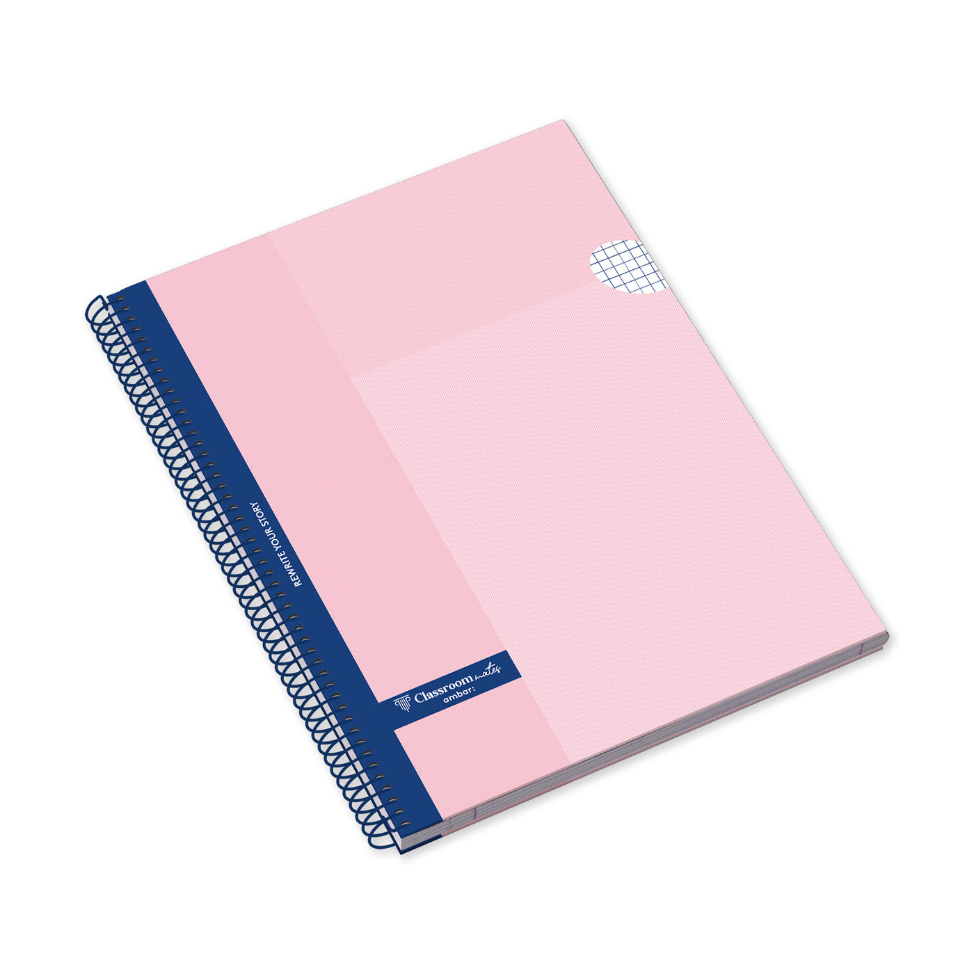 Caderno Espiral Capa Dura A4 160F 70G Classroommates Pastel Quadriculado