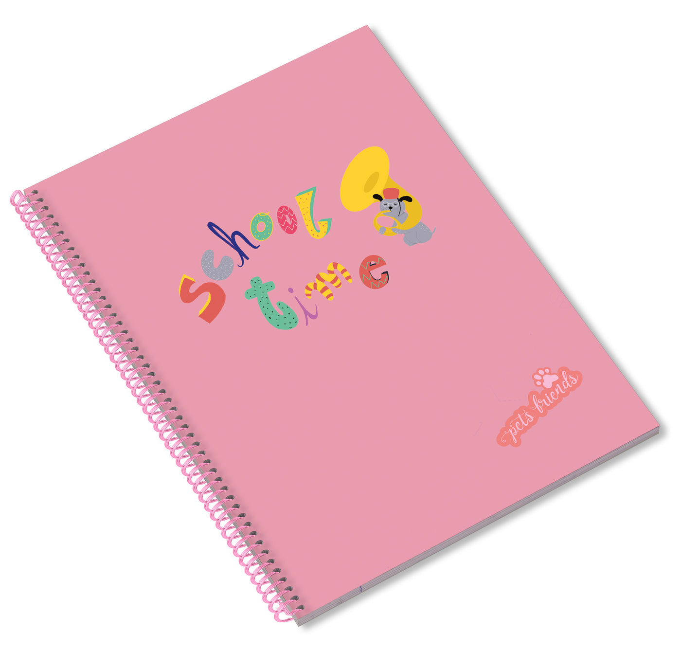 Caderno Espiral A4 80F School Time Girl Pautado
