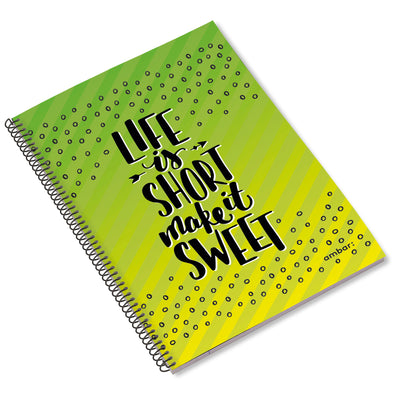 Caderno Espiral PP A4 80F 90G Think Stripes Quadriculado