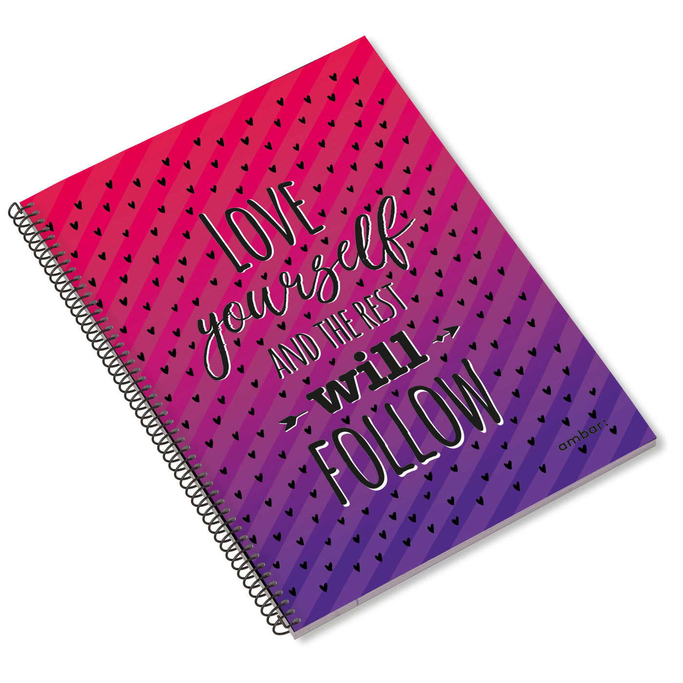 Caderno Espiral PP A4 80F 90G Think Stripes Quadriculado