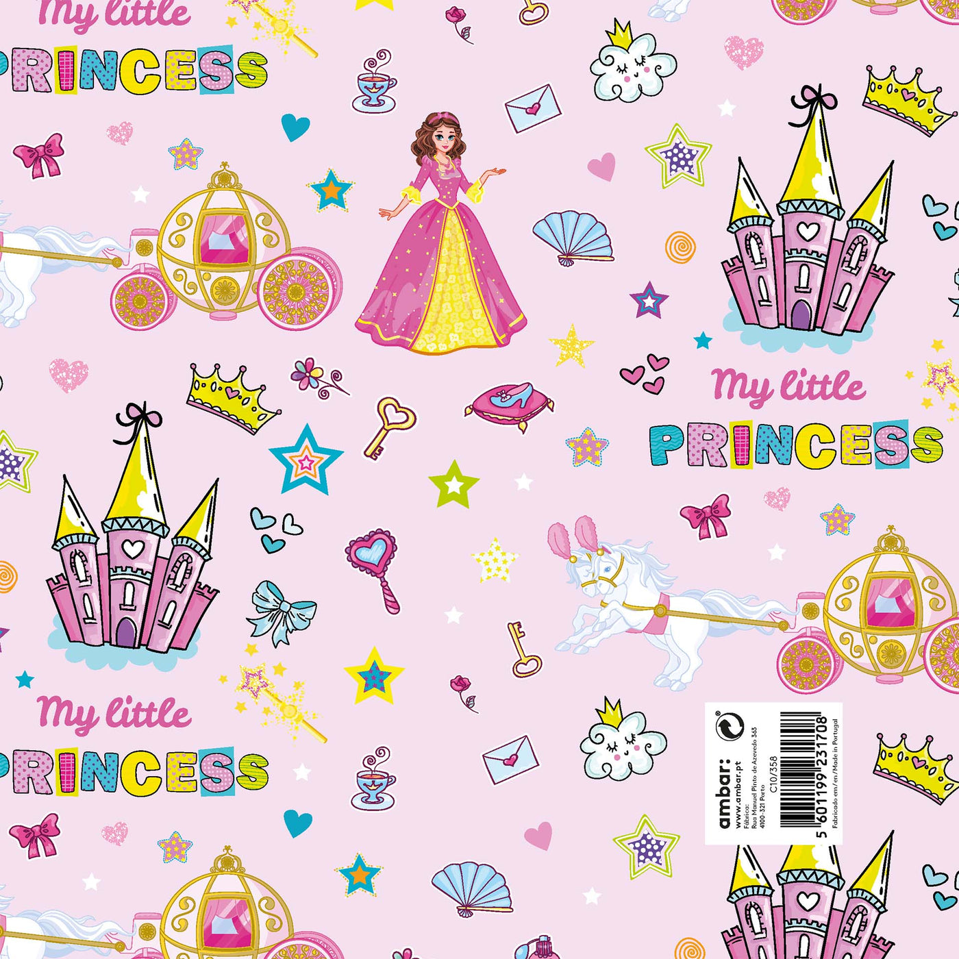 Resma de 25 Folhas de Papel Infantil Princess C10/358