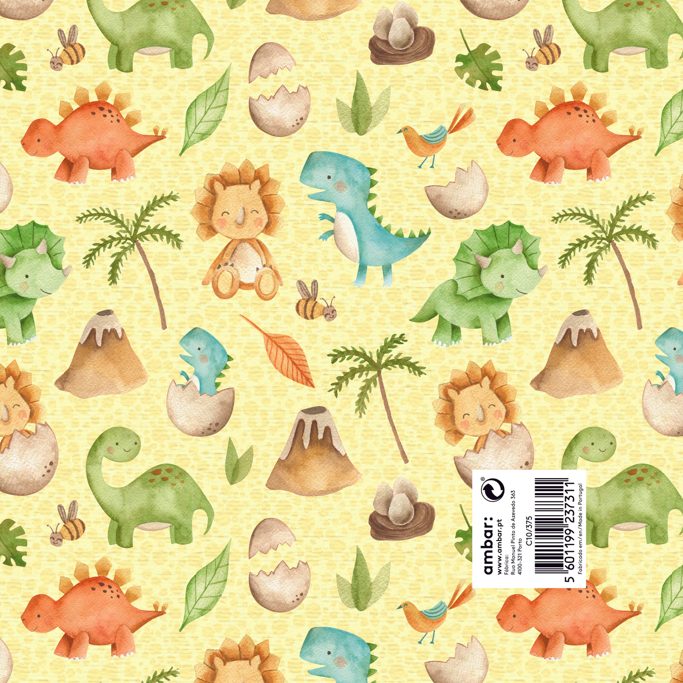 Papel Infantil Jurassic Land C10/375