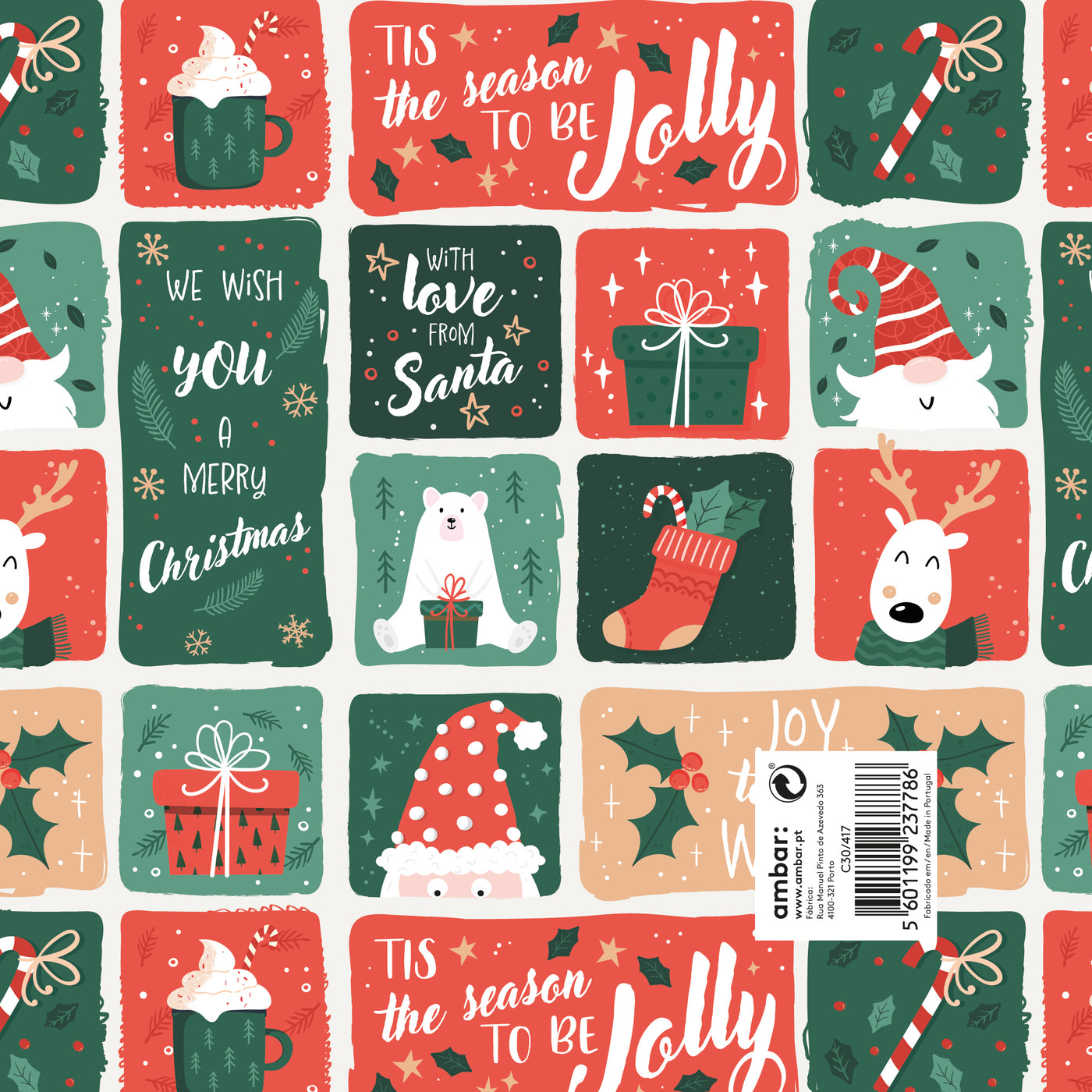 Papel Natal Love From Santa  C30/417