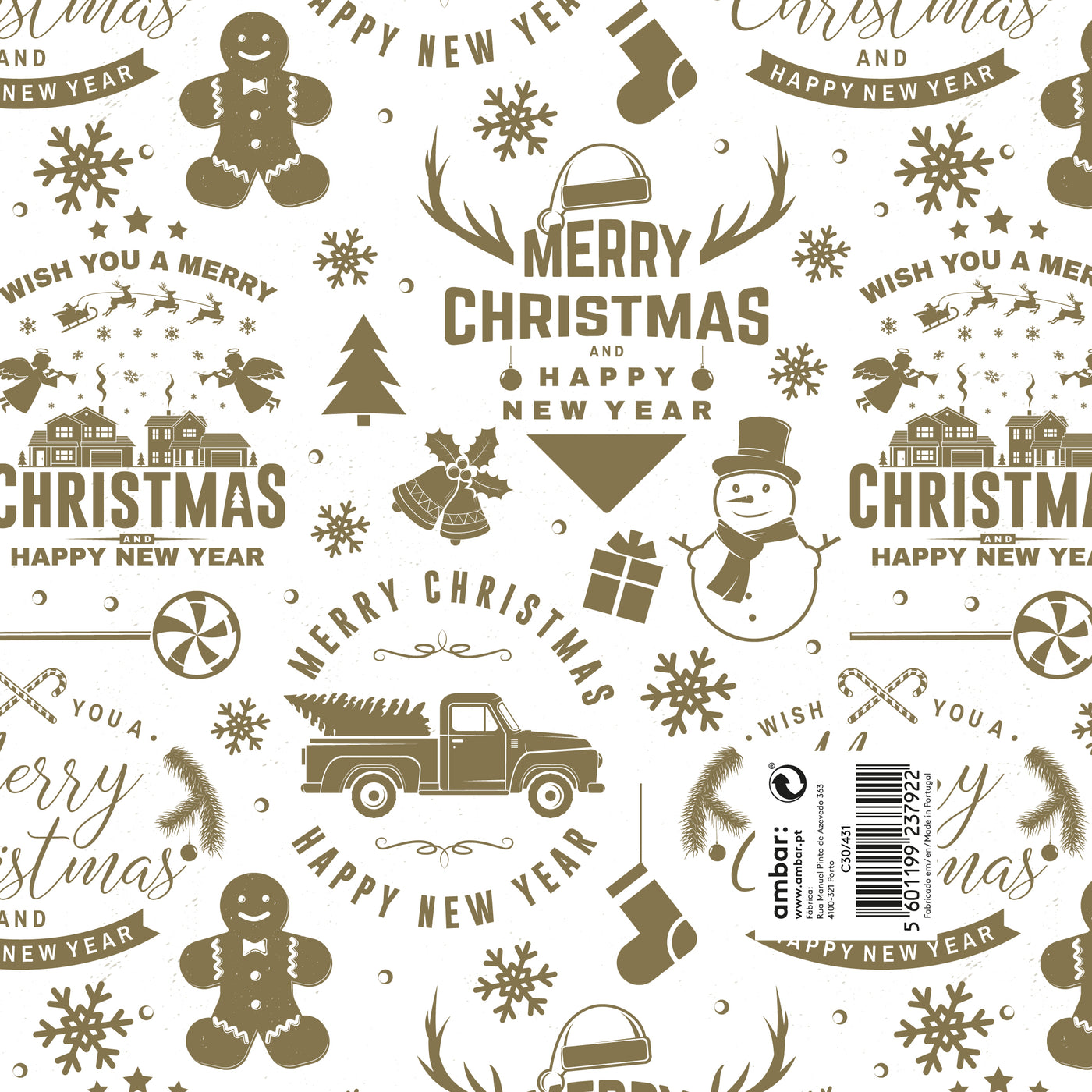 Papel Natal Golden Christmas C30/431