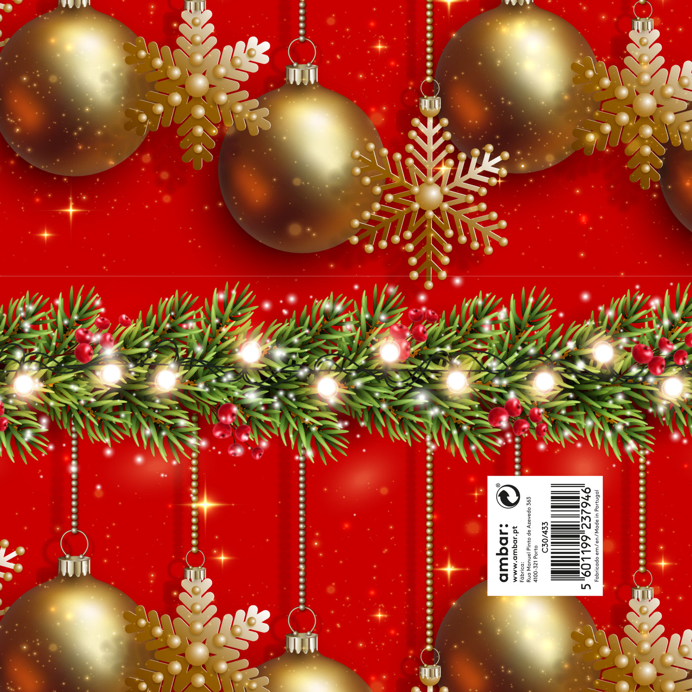 Papel Natal Twinkle Xmas Balls C30/433