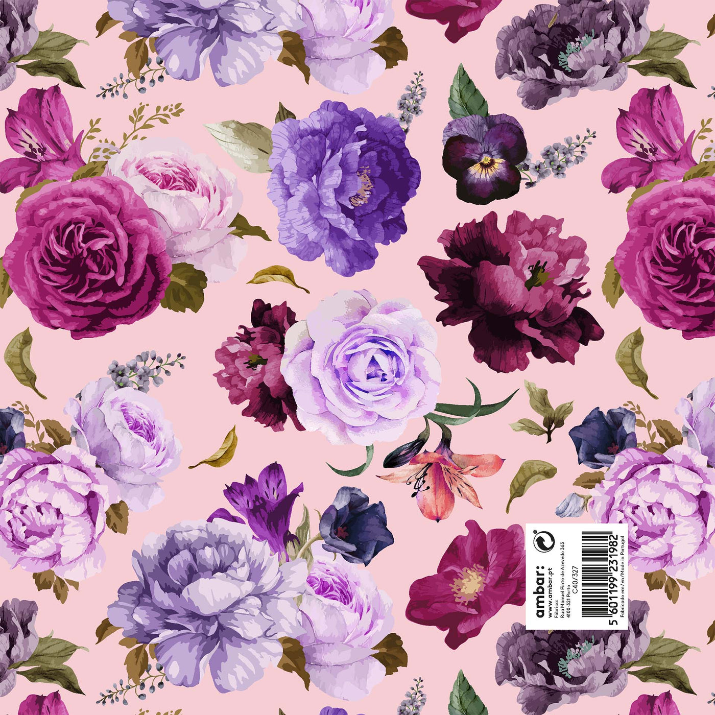 Resma de 25 Folhas de Papel Clássico Rose Garden C40/327