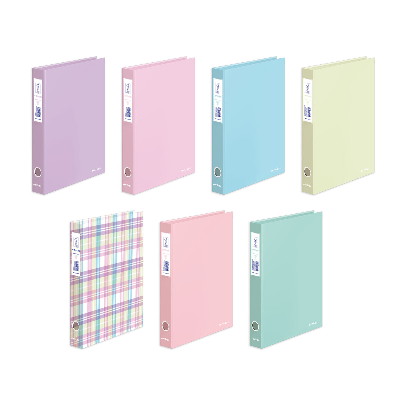 Capa Pastel A4 2 Argolas Lombada Estreita