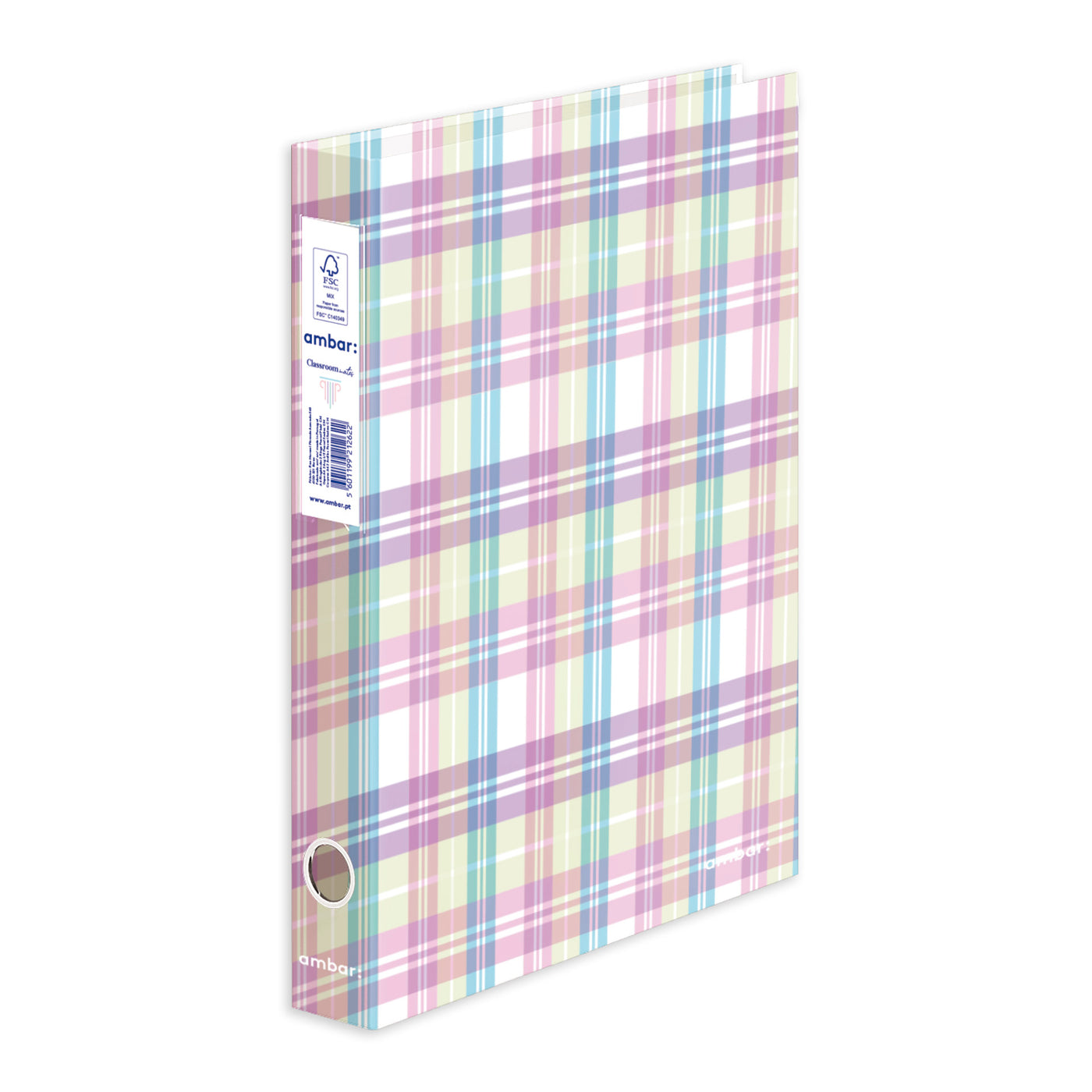 Capa Pastel A4 2 Argolas Lombada Estreita