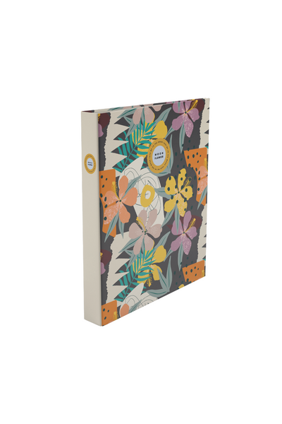 Capa A4 2 Argolas Lombada Estreita Teen Moonflower 2023