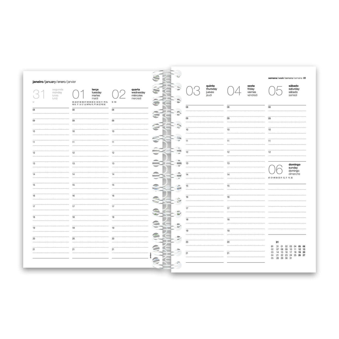Agenda Secretária Espiral Papillon