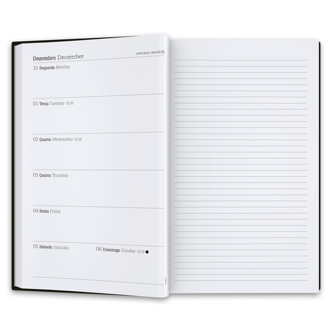 Agenda Secretária 1 Semana 130x210 Script