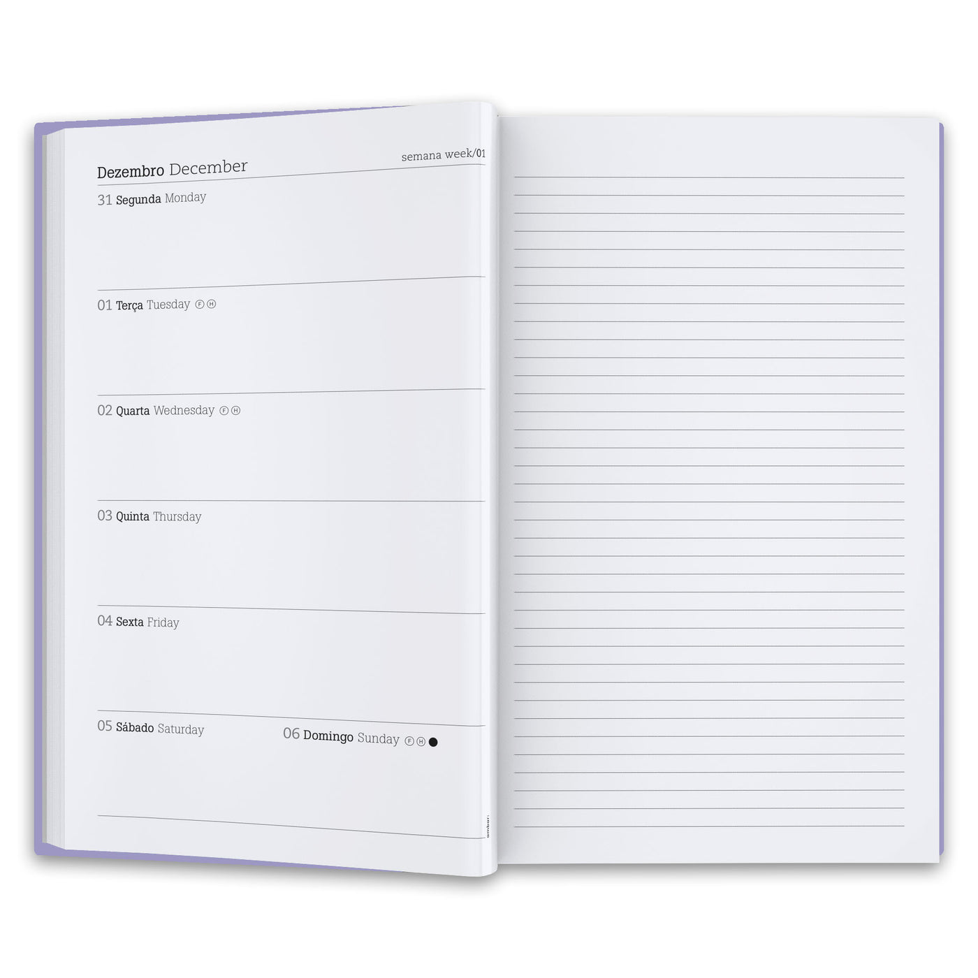 Agenda Secretária 1 Semana 130x210 Script W