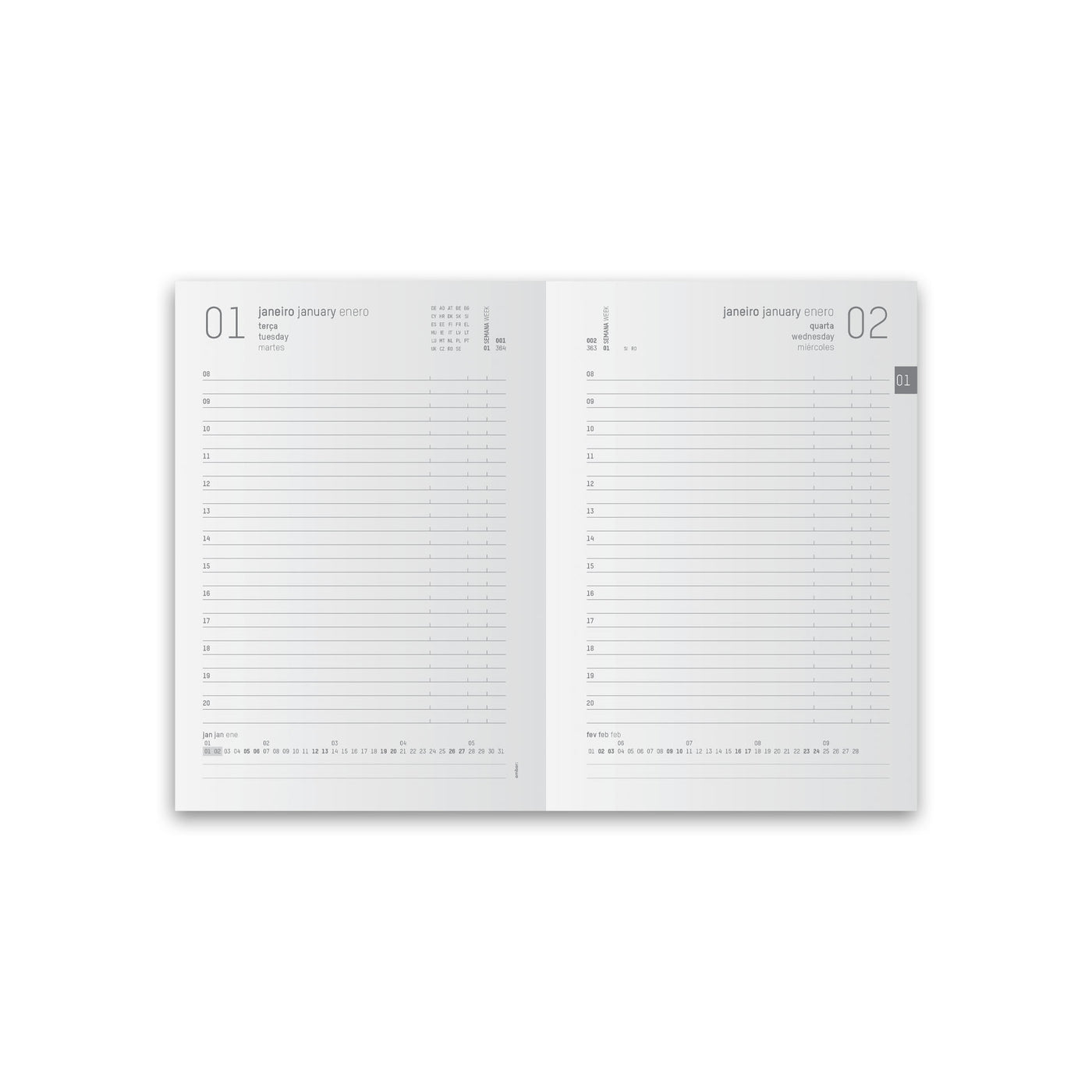 Agenda Mini Secretária Pastel Colors