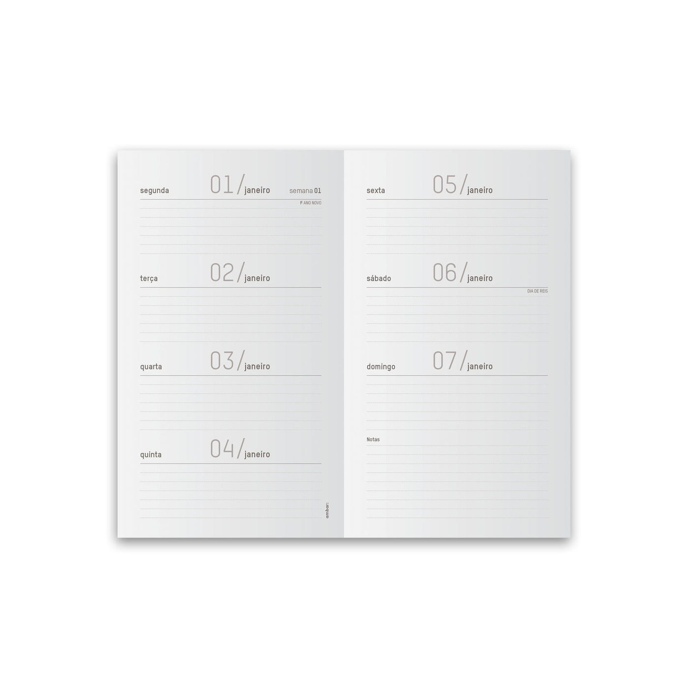 Agenda Planning Vert Vintage Preta