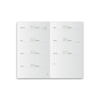 Agenda Planning Vert Vintage Preta