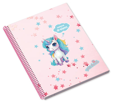 Caderno Espiral Capa Dura A4 80F 90G Believe in Dreams Pautado