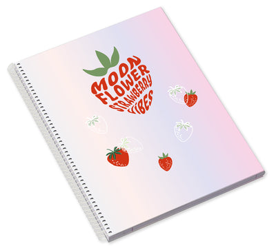 Caderno Espiral Capa Dura A5 80F 90G Teen Moonflower Pautado 24